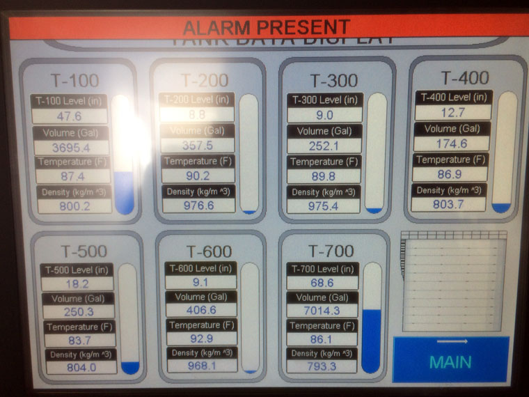 PLC HMI screen